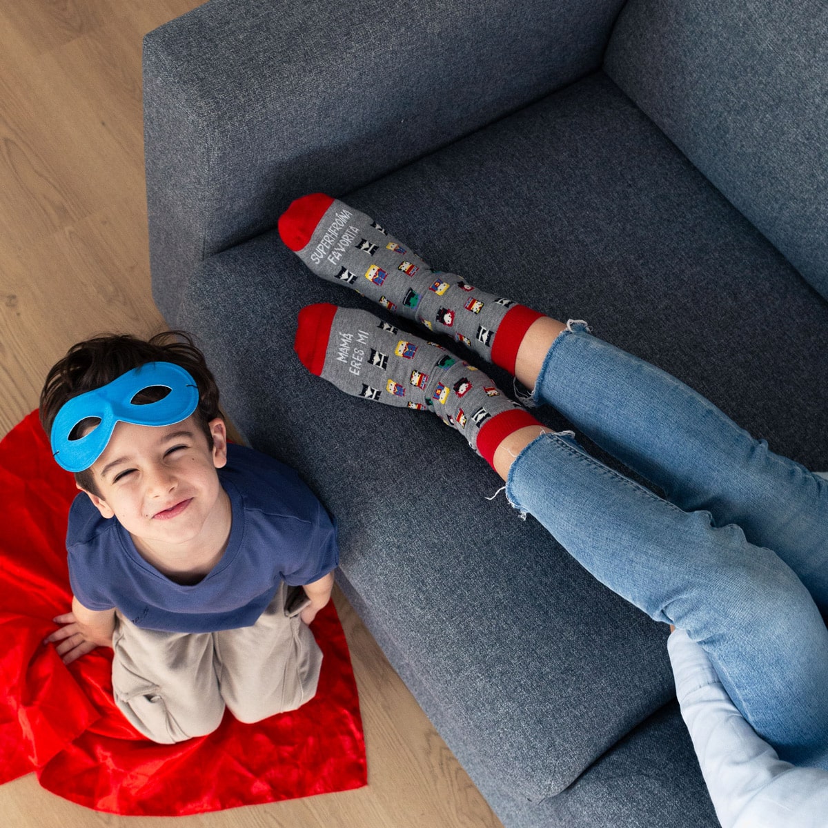 Calcetines "Mamá, eres mi súper heroina favorita"