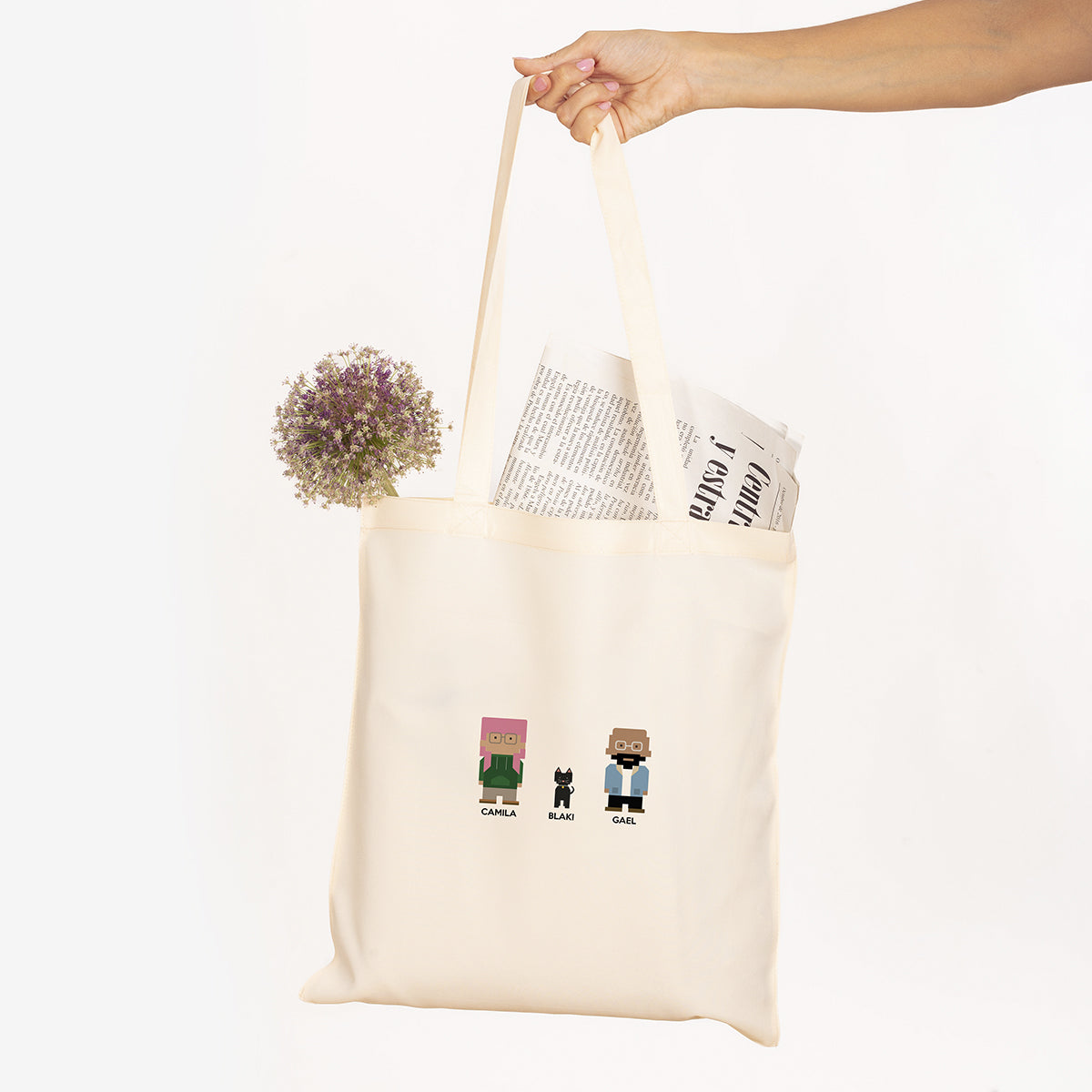 Tote bag personalizado "Familia" Píxel