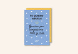 Postal "Te quiero abuela"