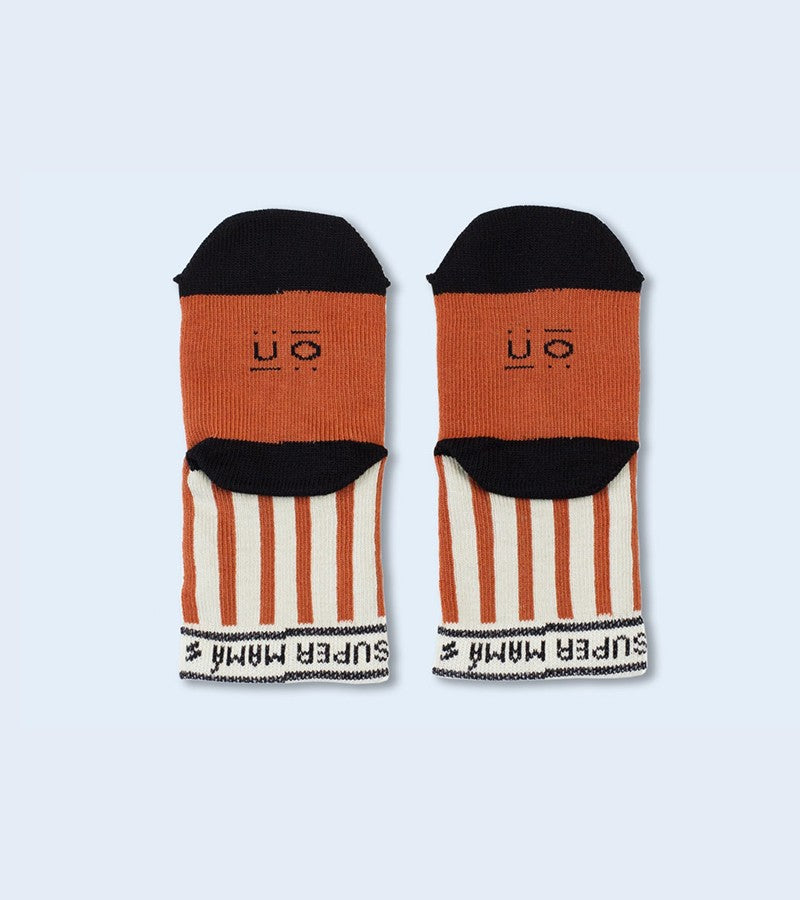 Mini Calcetines "Tengo una súpermamá" RAYAS