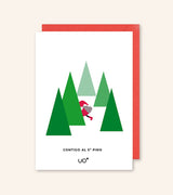 Postal "Contigo al quinto pino" Papá Noel