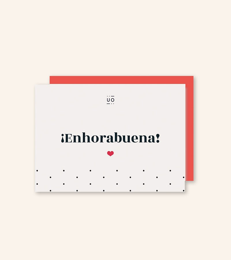 Postal "Enhorabuena" Corazón