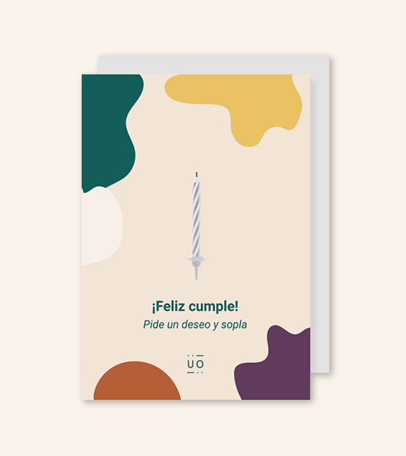 Postal "Feliz cumple, pide un deseo"