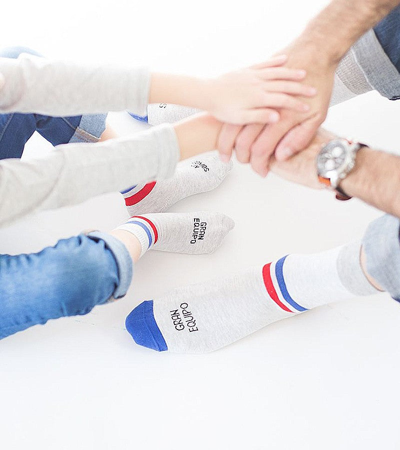 Mini - Calcetines "Somos un gran equipo" Azul