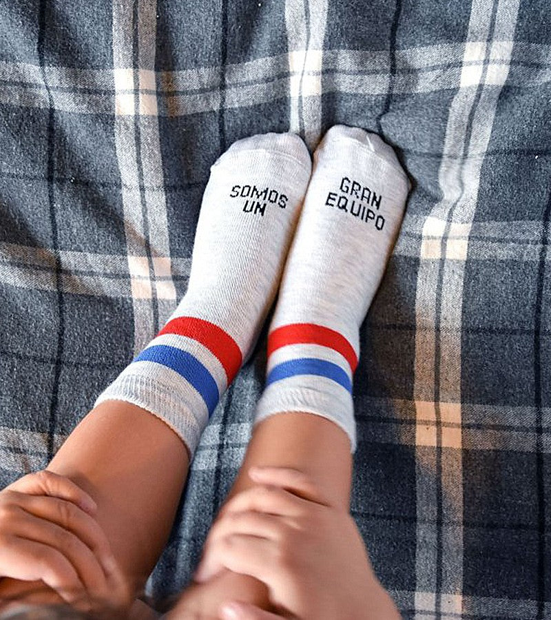 Mini - Calcetines "Somos un gran equipo" Azul