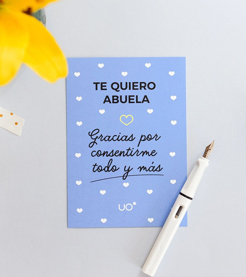 Postal "Te quiero abuela"
