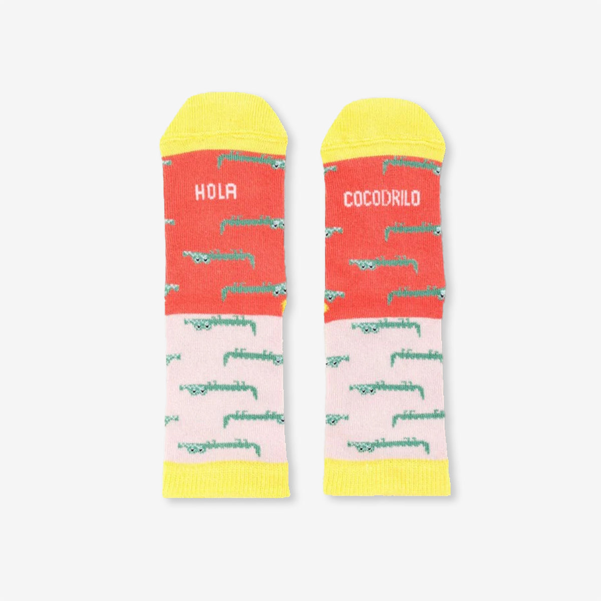 Mini - Calcetines "Hola Cocodrilo" Coral