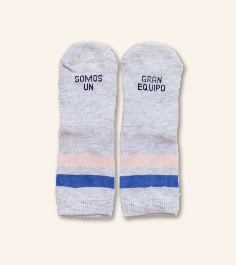 Mini - Calcetines "Somos un gran equipo" Rosa