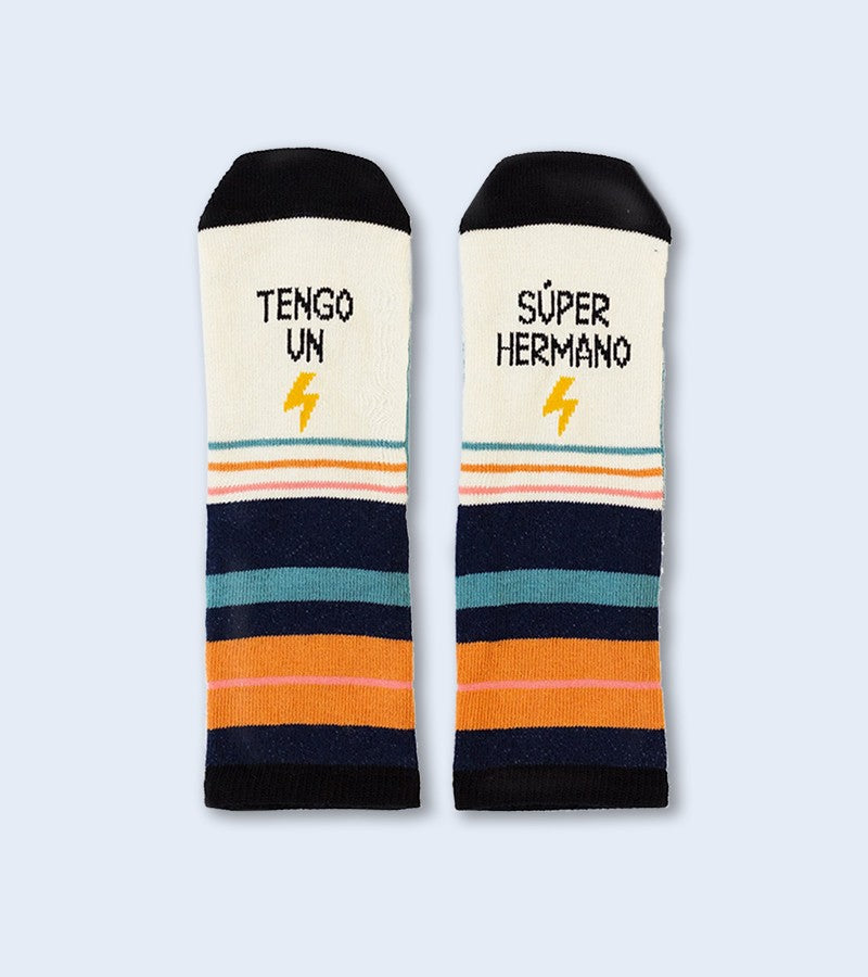 Mini Calcetines "Tengo un súper hermano"
