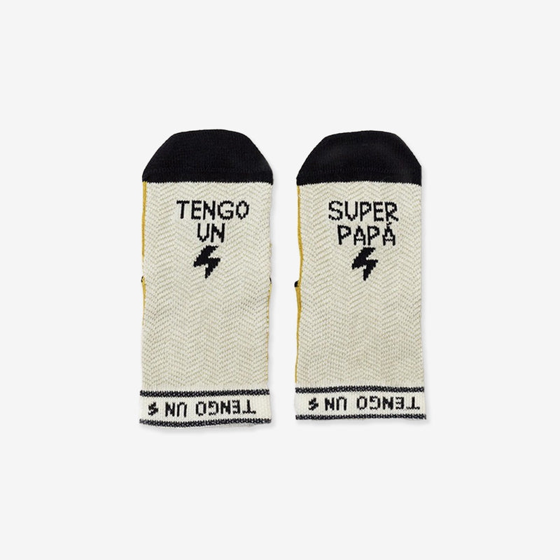 Mini Calcetines "Tengo un superpapá" RAYAS