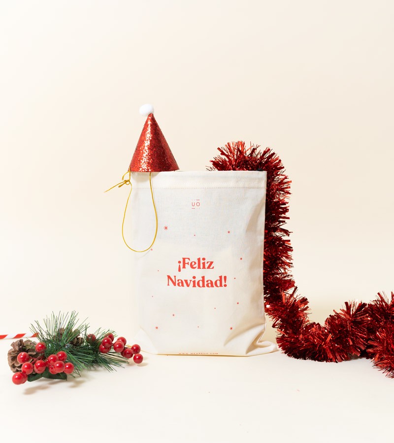 Bolsa tela regalo "¡Feliz Navidad!"