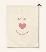 Bolsa tela regalo "Amiga love you mucho" new