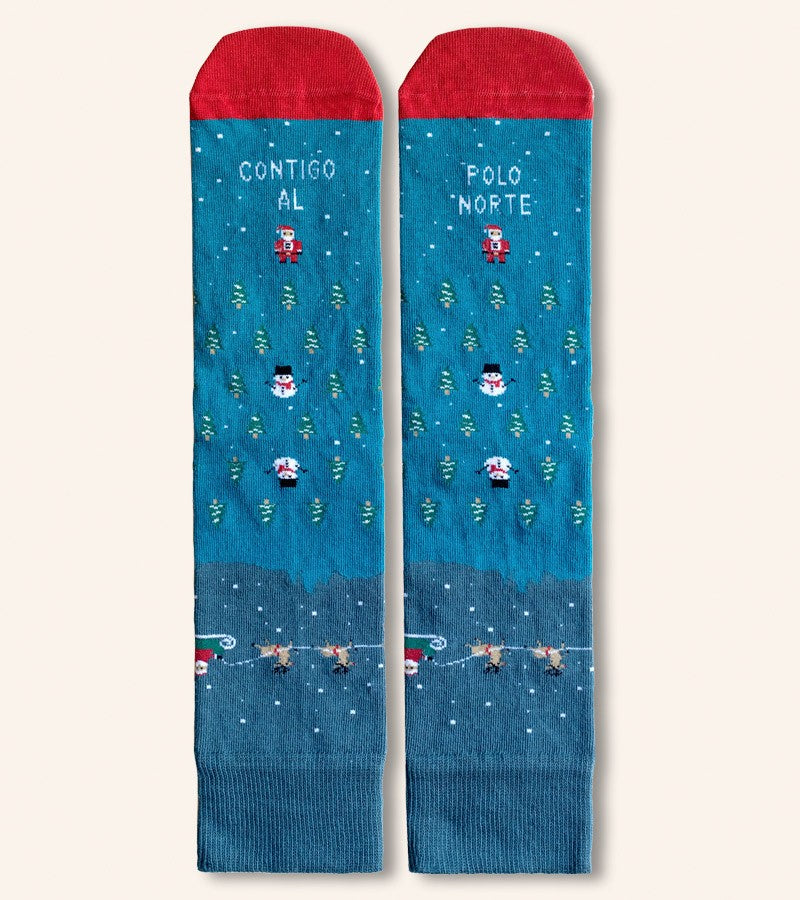 Calcetines "Contigo al polo norte"