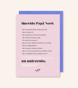 Postal "Por Navidad quiero un unicornio"