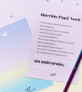 Postal "Por Navidad quiero un unicornio"
