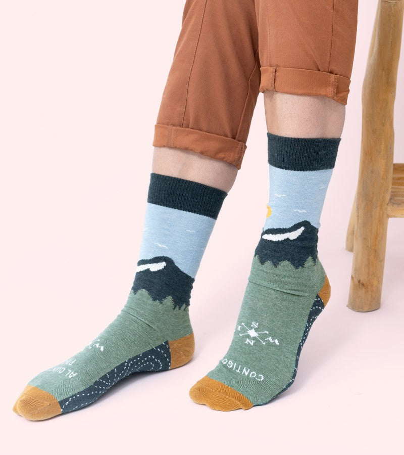 Calcetines "Contigo al quinto pino" Brújula