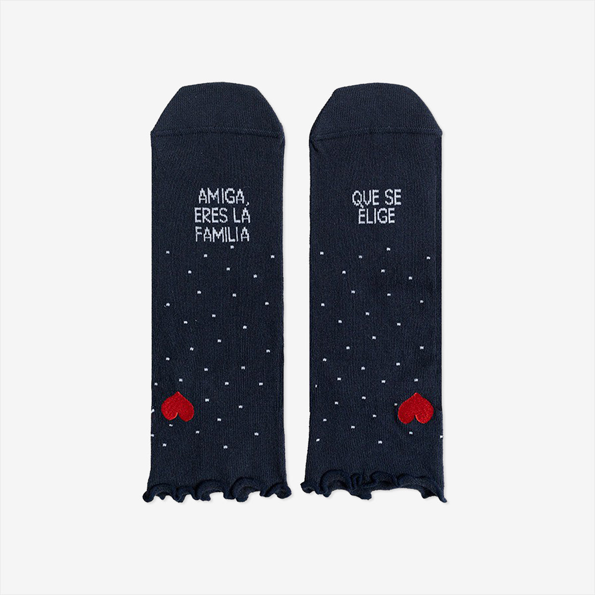 Calcetines "Amiga eres la familia que se elige" Corazón