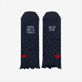 Calcetines "Amiga eres la familia que se elige" Corazón