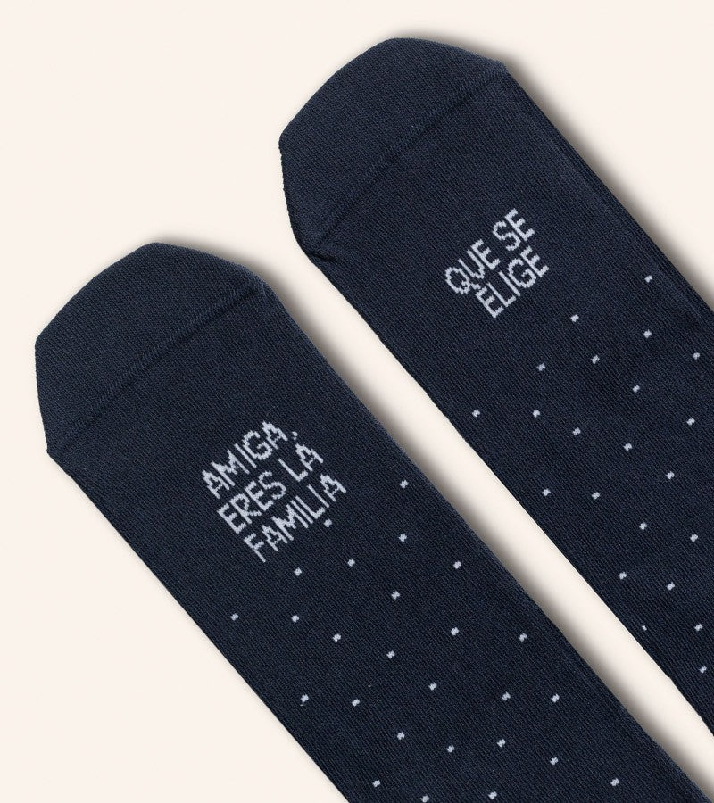 Calcetines "Amiga eres la familia que se elige" Corazón