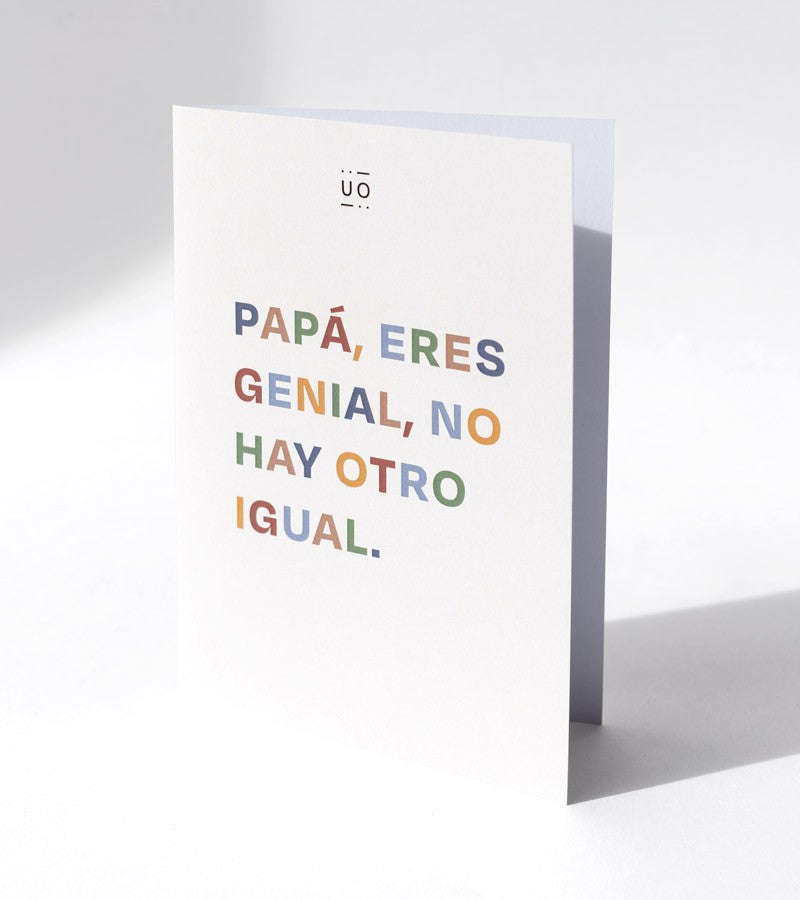 Postal "Papá eres genial"