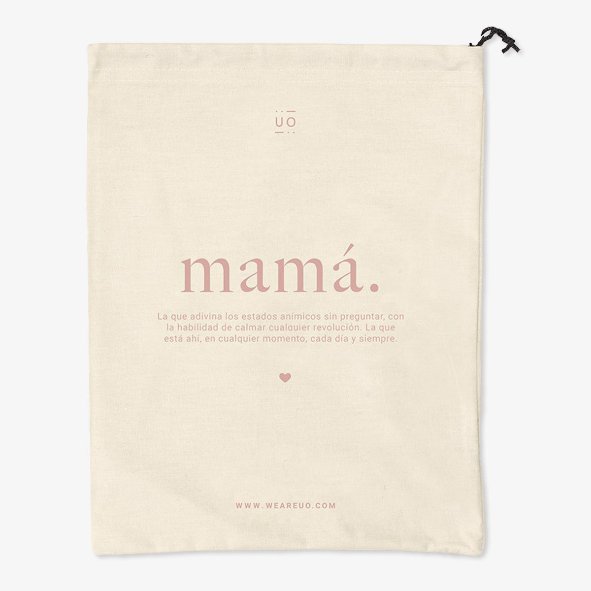 Bolsa tela regalo "Mamá. Definición" Rosa