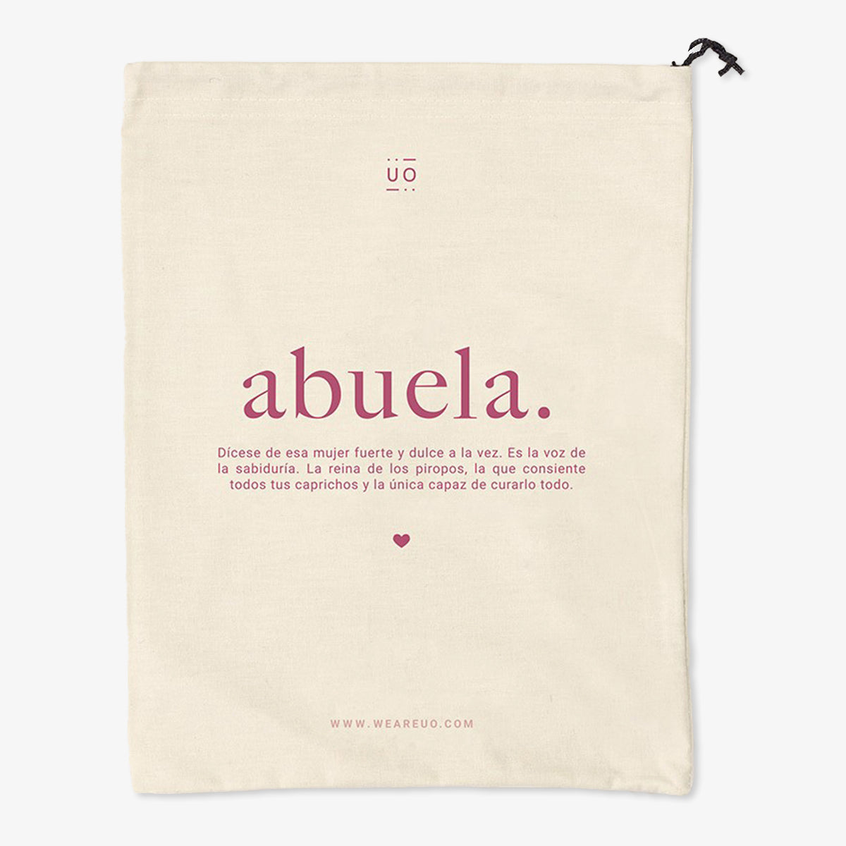 Bolsa tela regalo "Abuela. Definición" Granate