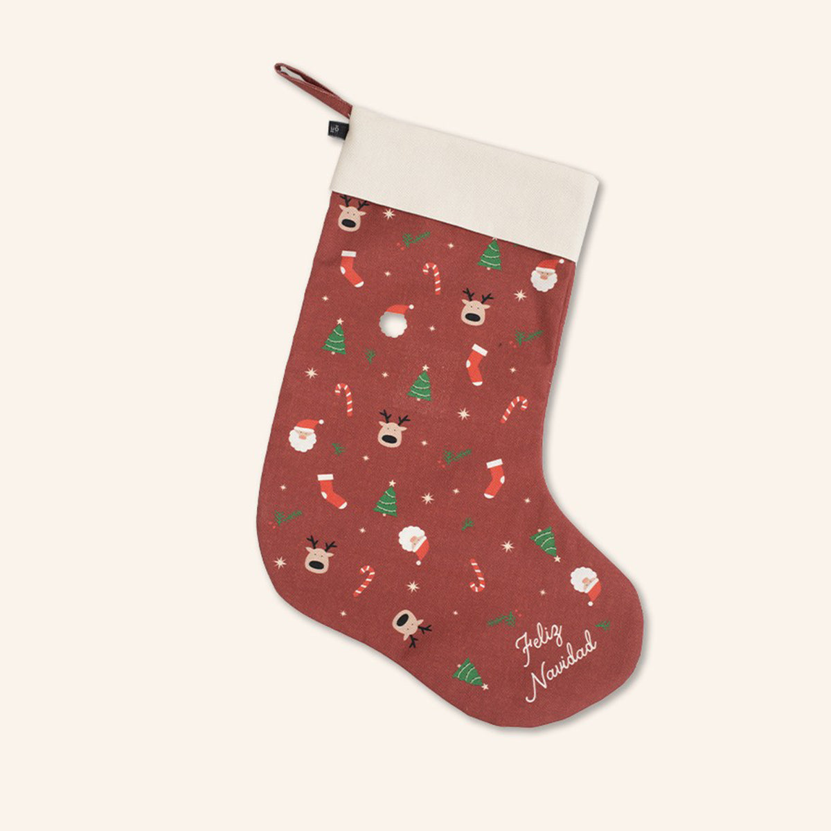 Calcetín grande regalos "Feliz Navidad"