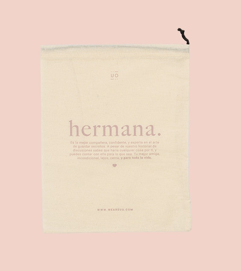 Bolsa tela regalo "Hermana" Lila