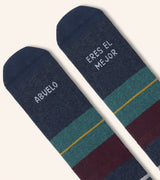 Calcetines Personalizados "Abuelo eres el mejor" Rayas