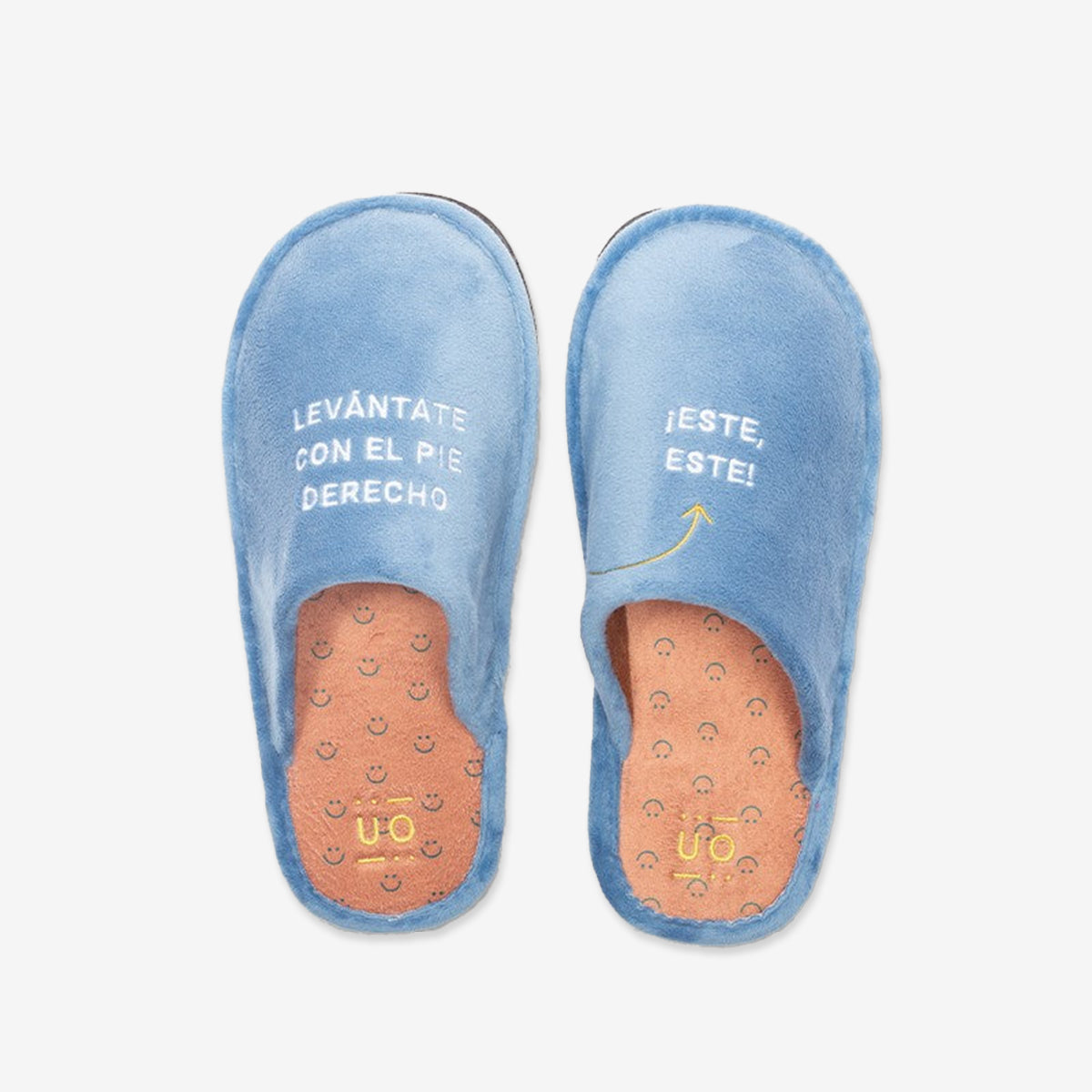 Zapatillas "Levántate Pie derecho" Smiley