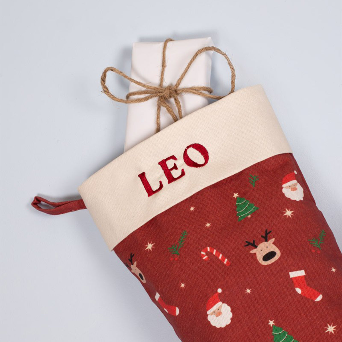 Calcetín grande regalos "Feliz Navidad"