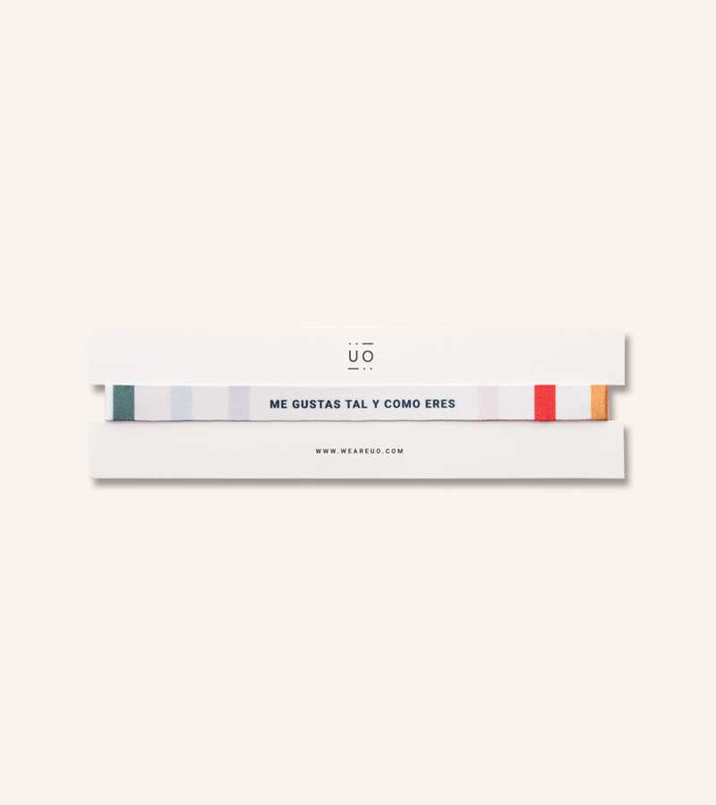 Pulsera Tela "Me gusta tal y como eres"