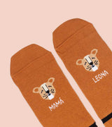 Calcetines "Mamá leona" Teja
