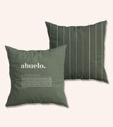 Funda de cojín "Abuelo. Definición" Verde