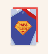 Postal "Papá, eres mi superhéroe favorito"