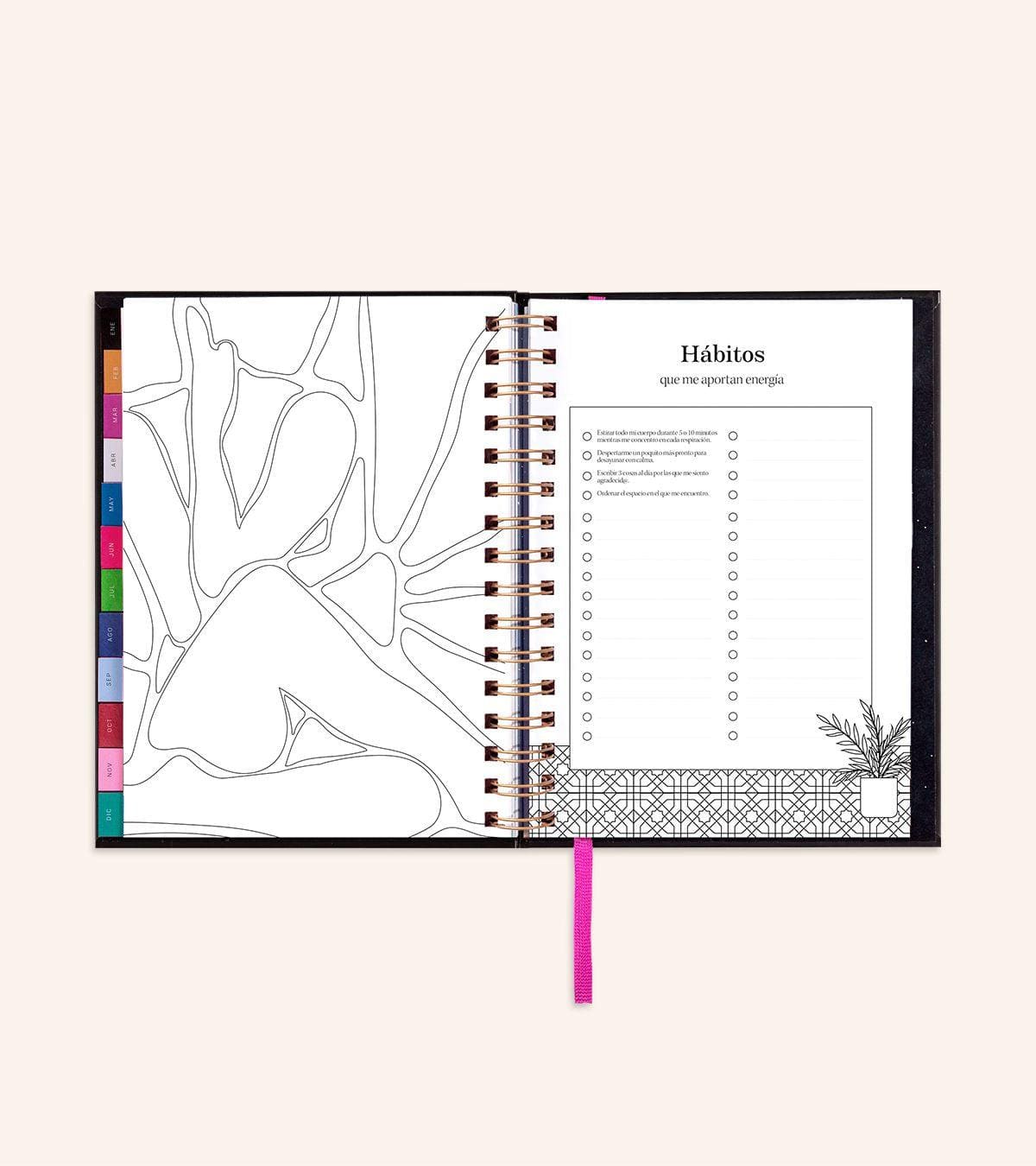 Pack "ENERGÍA" de Agenda Semana Vista 2024 + Papelería