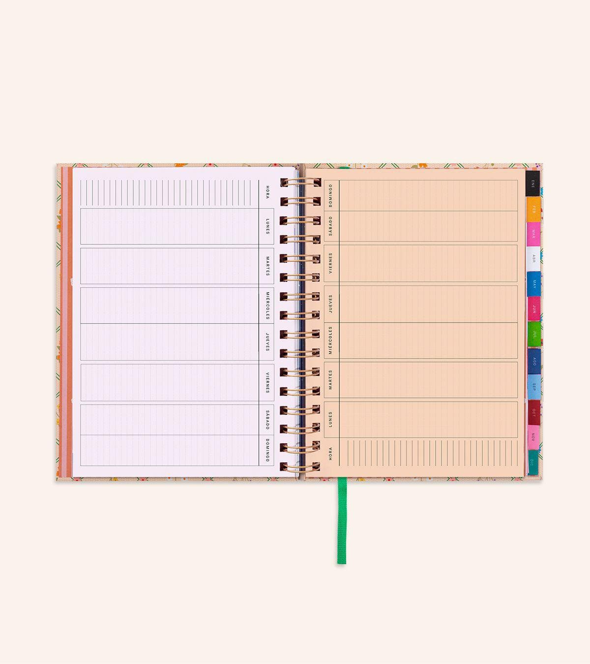 Pack "VIDA" de Agenda Semana Vista 2024 + Papelería y Taza