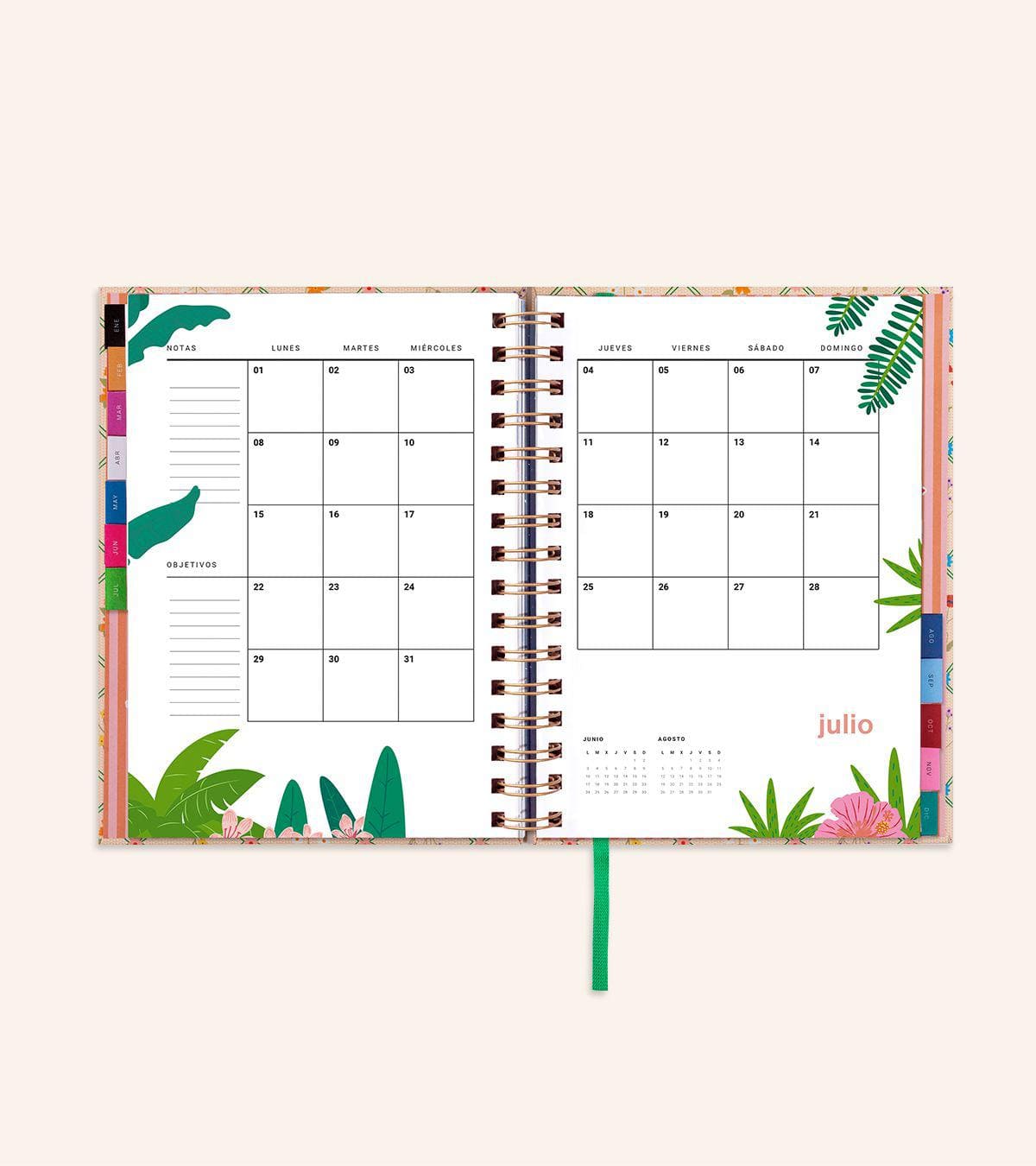 Pack "VIDA" de Agenda Semana Vista 2024 + Papelería y Taza
