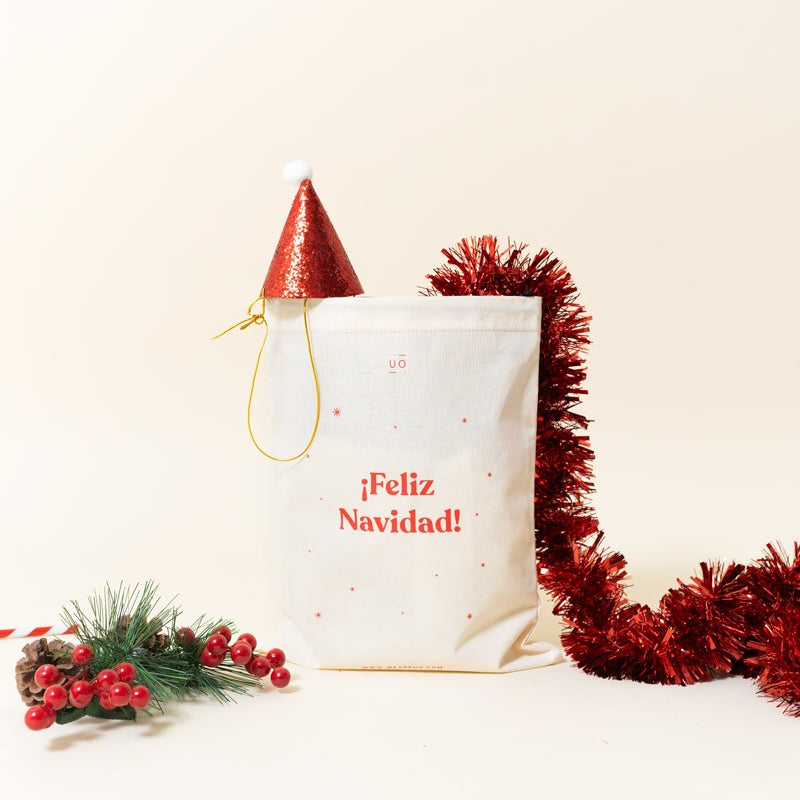 Bolsa tela regalo "¡Feliz Navidad!"