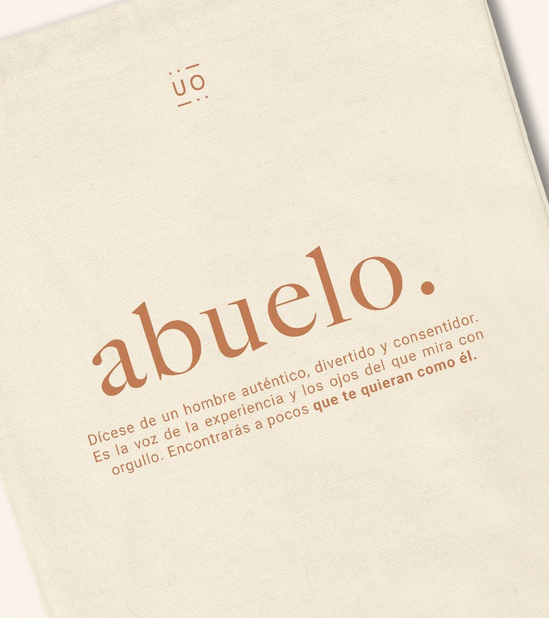Bolsa Tela Regalo "Abuelo definición" NEW