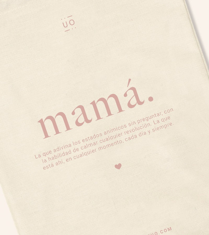 Bolsa tela regalo "Mamá. Definición" Rosa