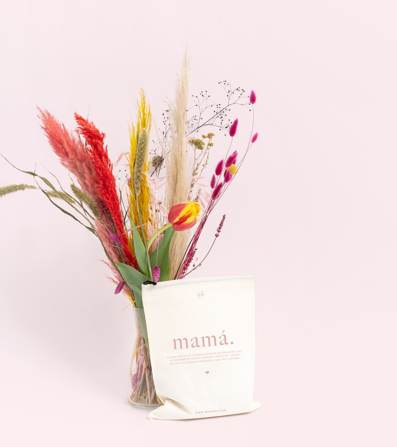 Bolsa tela regalo "Mamá. Definición" Rosa