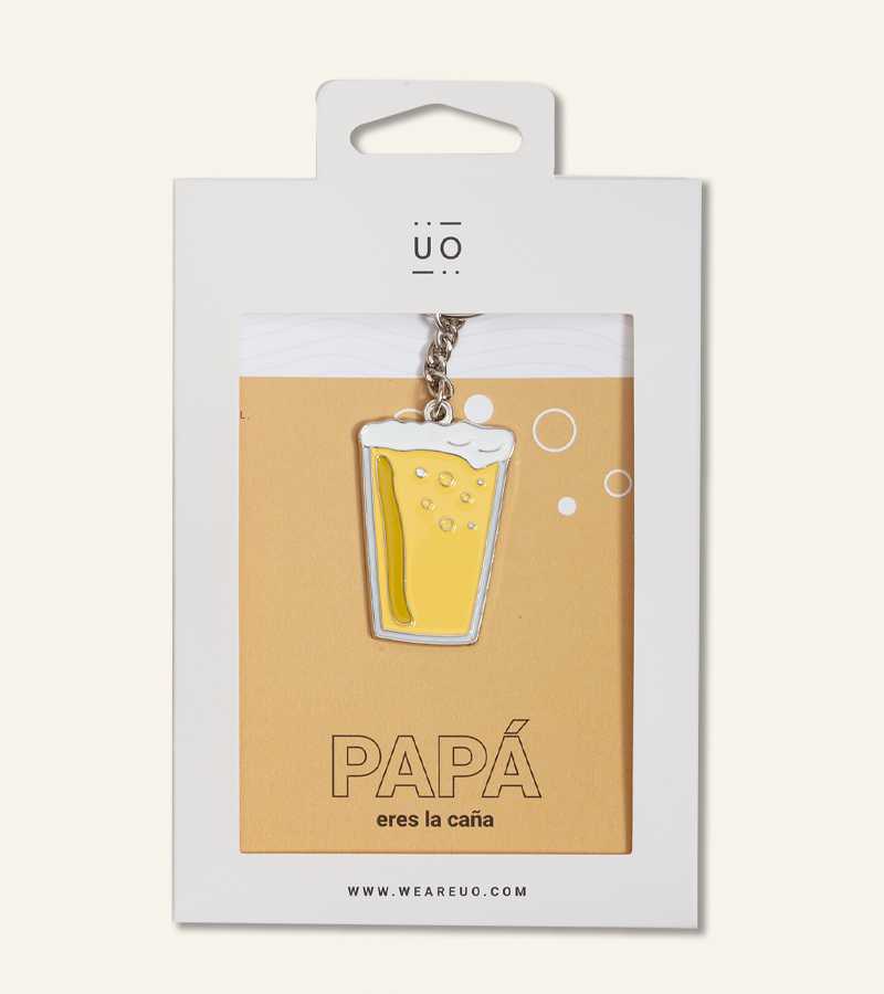 Llavero metálico "Papá eres la caña"