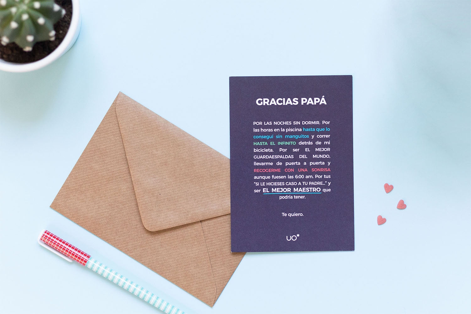 Postal "Gracias papá"