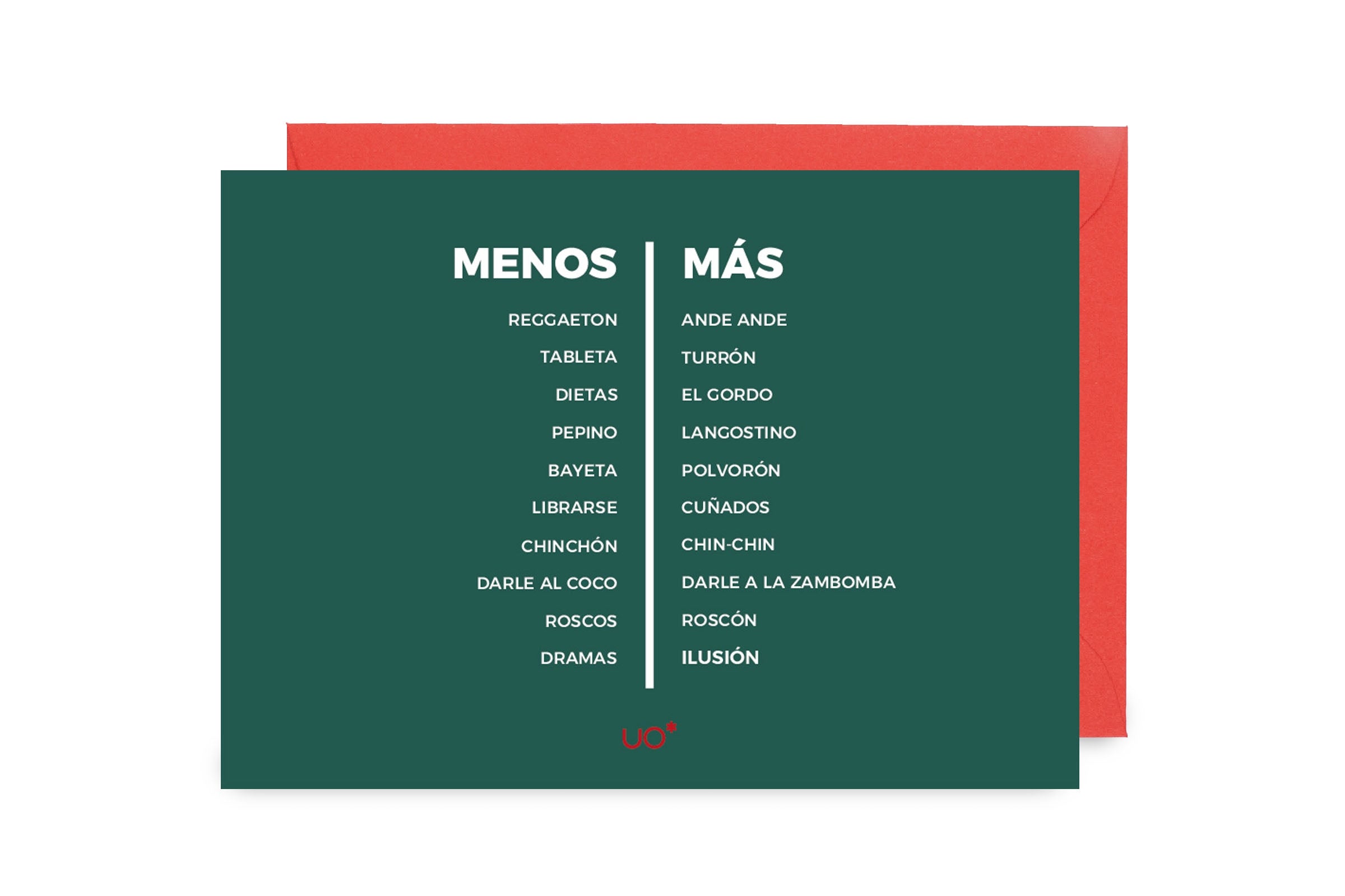 Postal "Menos - Más" Navidad